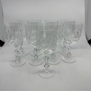 Josair Crystal Tanja Water Goblets Set Of 9 *READ*